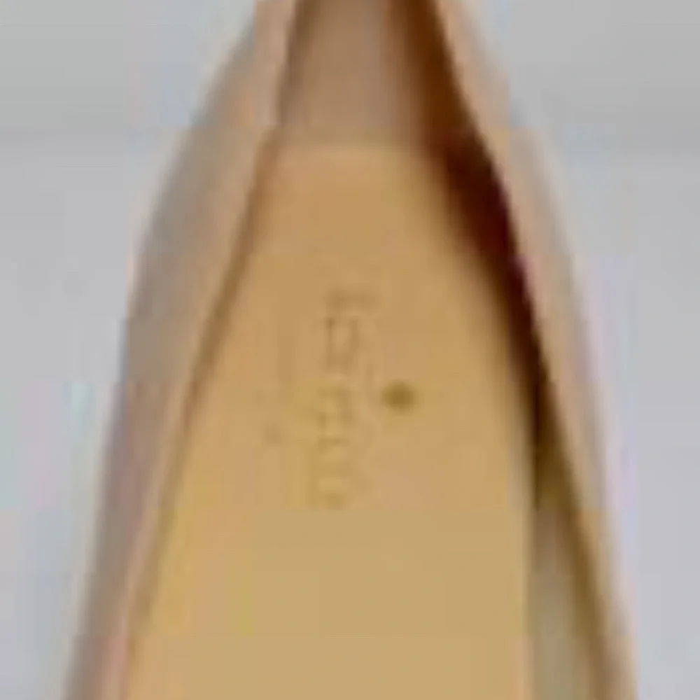 Kate Spade Nude New Gold Glitter Cap Toe Ballet Flats 🏷️ NWT